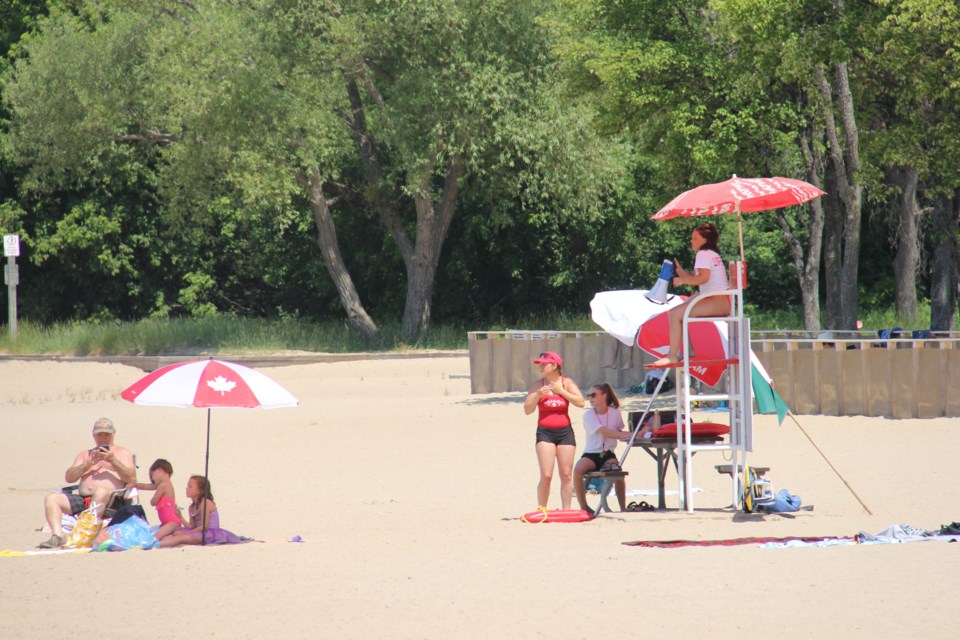 USED 2018-07-5goodmorning   10 Lifeguards on duty at Marathon Beach. Photo by Brenda Turl for BayToday.