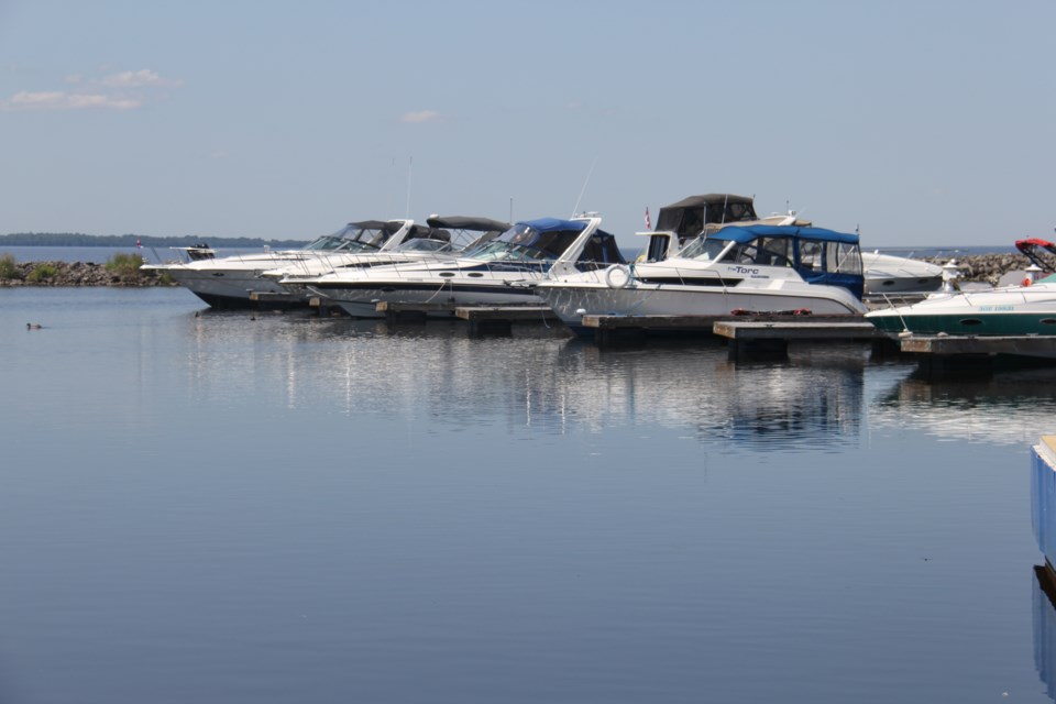 USED 2018-07-5goodmorning   8  Boats at rest at the waterfront marina. Photo by Brenda Turl for BayToday.