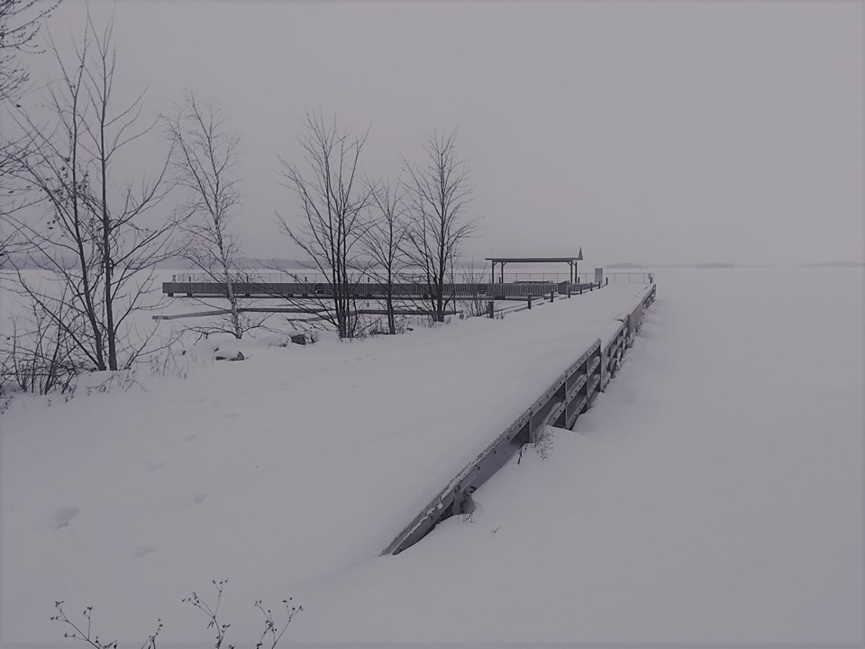 USED 2019-01-17goodmorning  1 Callendar dock in winter. Photo by Brenda Turl for BayToday.