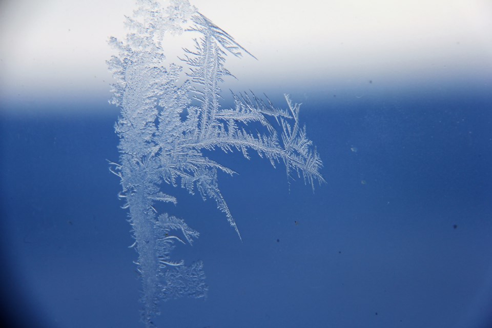 USED 2019-01-31goodmorning  4 Frost on my window. Photo by Brenda Turl for BayToday.
