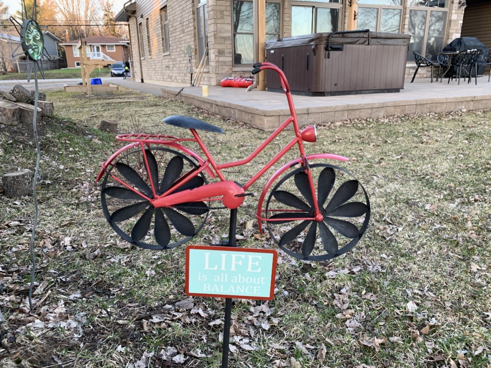 USED 2019-05-30goodmorning  5 Lawn decor with a great message. Photo by Brenda Turl for BayToday.
