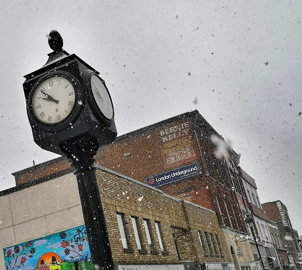 USED 2019-12-5goodmorningnorthbaybct  1 Downtown clock. Courtesy of Garrett Campbell.