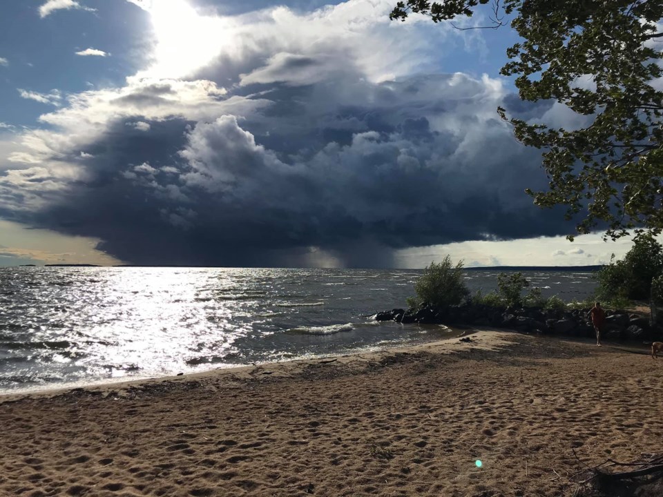 USED 2020-8-17goodmorninnorthbaybct  4 Storm coming over Lake Nipissing, North Bay. Courtesy of Carla Preston-Boyer.