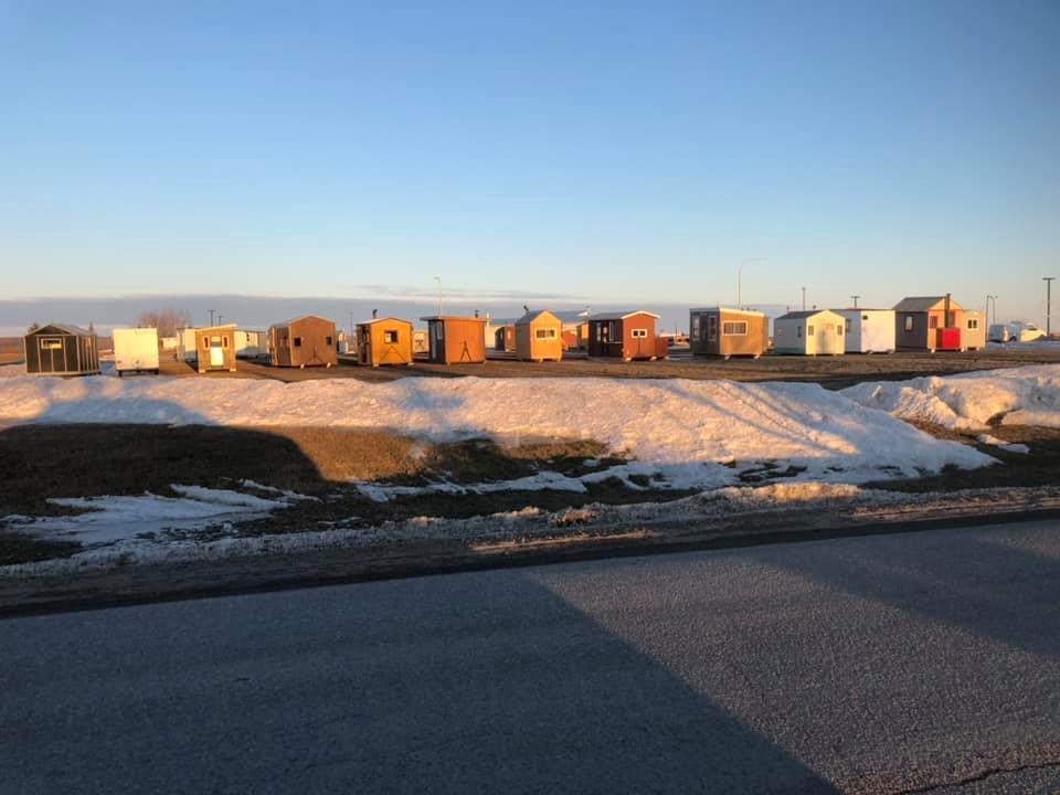 USED 2021-3-23goodmorningnorthbaybct  7 Ice shacks off the lake. Temiskaming Shores. Courtesy of Brian Dobbs.