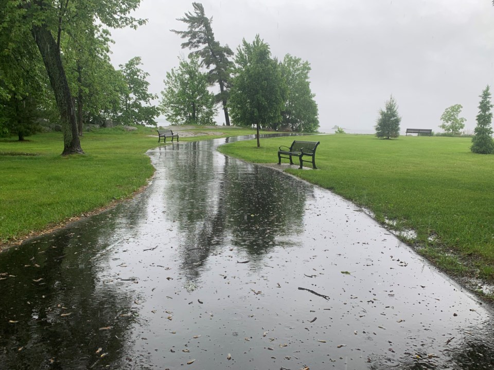 USED 2022-06-21goodmorningnorthbaybct  6 Rainy day at Sunset Park. North Bay, Photo by Brenda Turl for BayToday.