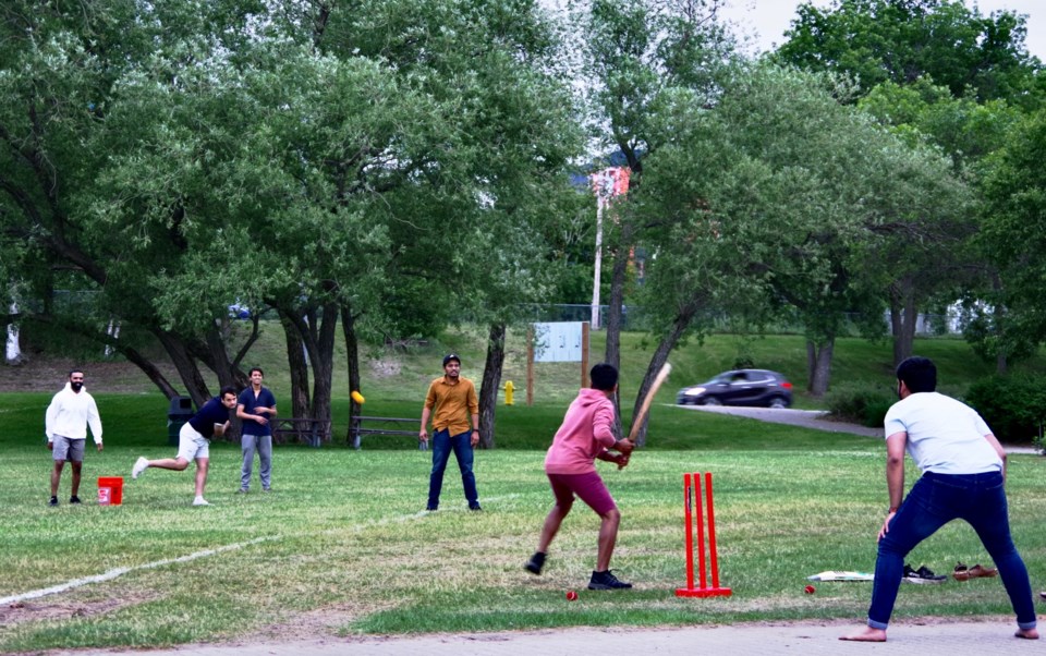 USED 2022-07-5goodmorningnorthbaybct  5 Cricket in the park. North Bay. Courtesy of Keith Campbell.