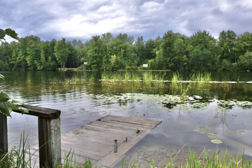 USED 2022-09-27goodmorningnorthbaybct  5 Submerged dock. Sturgeon River. Sturgeon Falls. Submitted by Linda McCarthy.