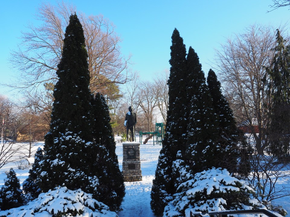 USED good-morning-snow-john-graves-simcoe-statue