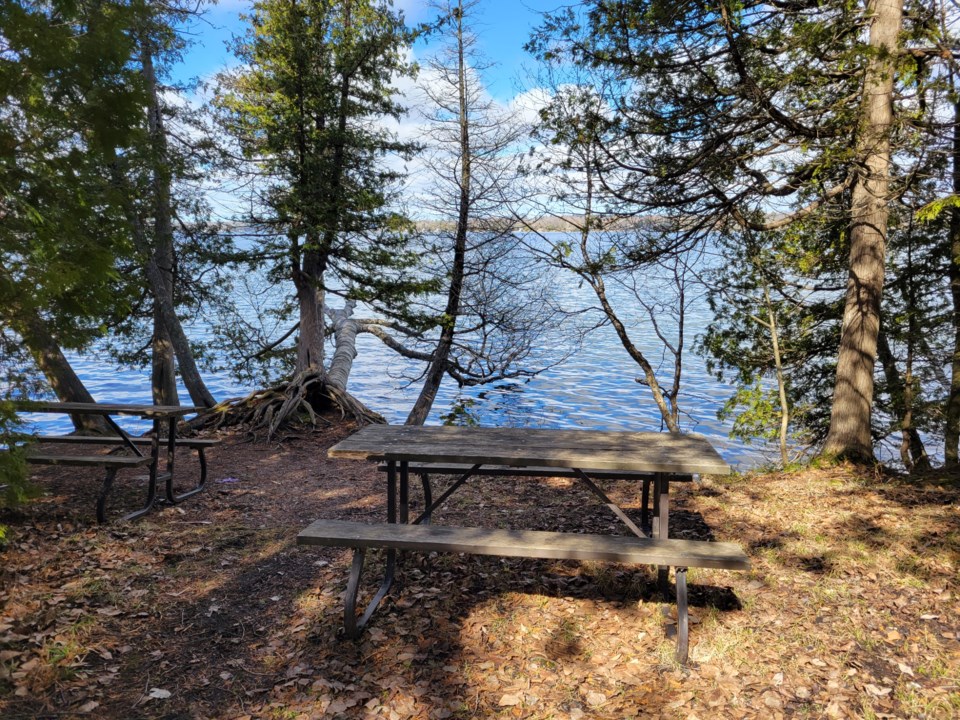 USED 2024-04-08-gm-picnic-tables-on-bass-lake-shore-dd
