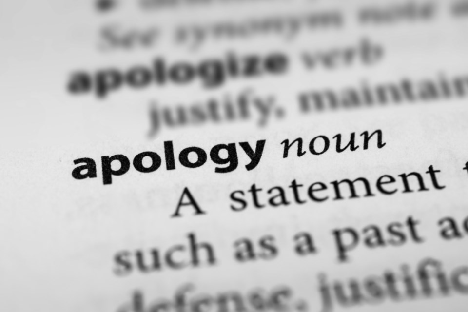 apology stock