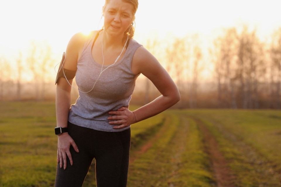 jogger exhausted running fitness tired stock