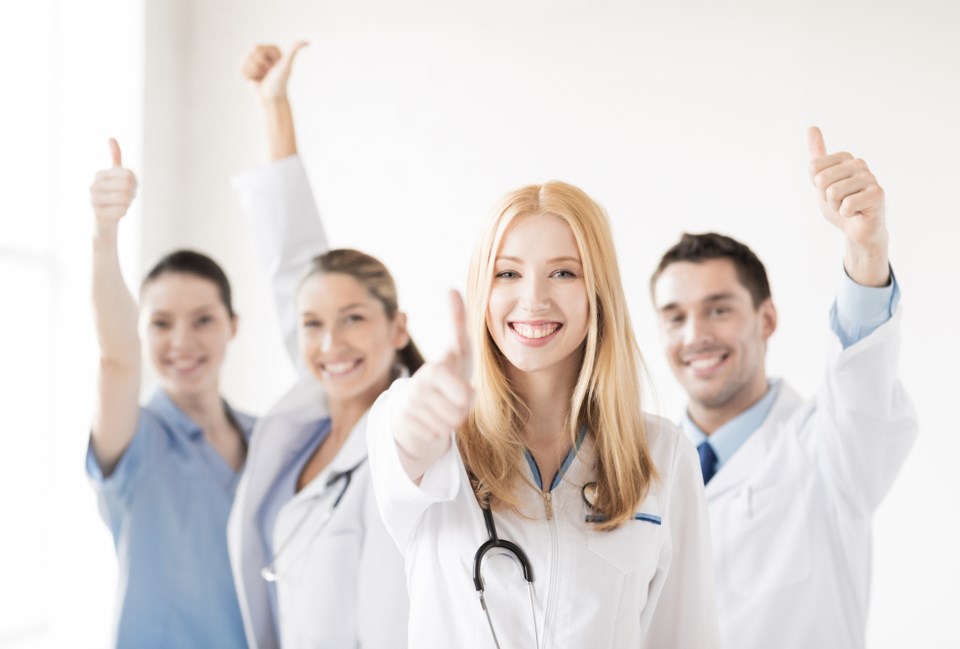 nurses healthcare thumbs up