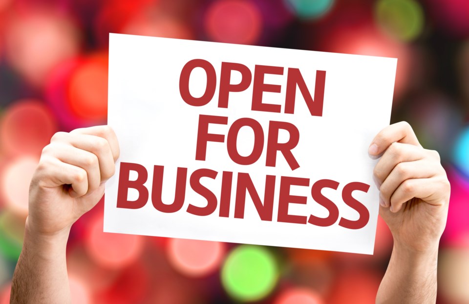 open for business sign