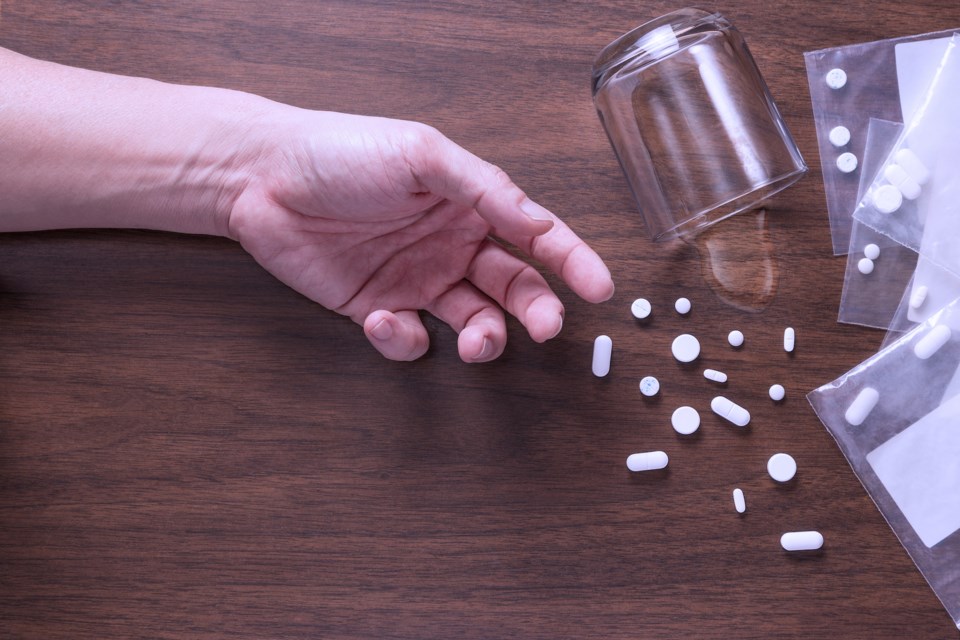 overdose pills drugs stock