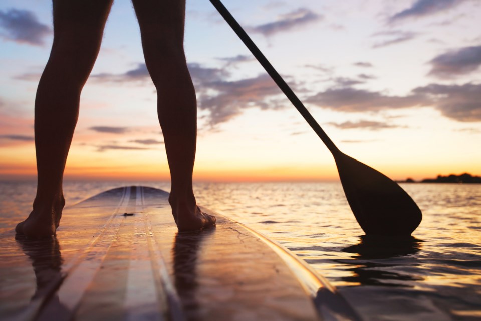 PaddleBoardingSunset