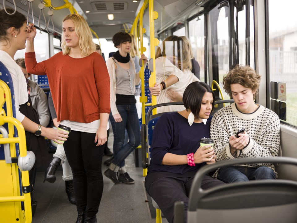 people on bus