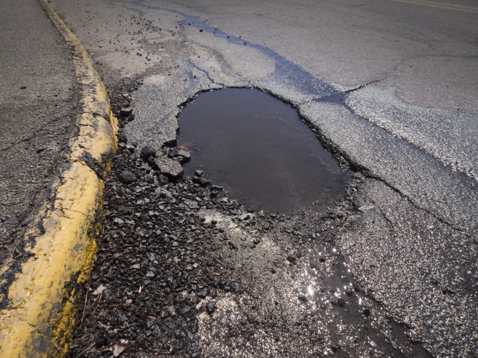 pothole road