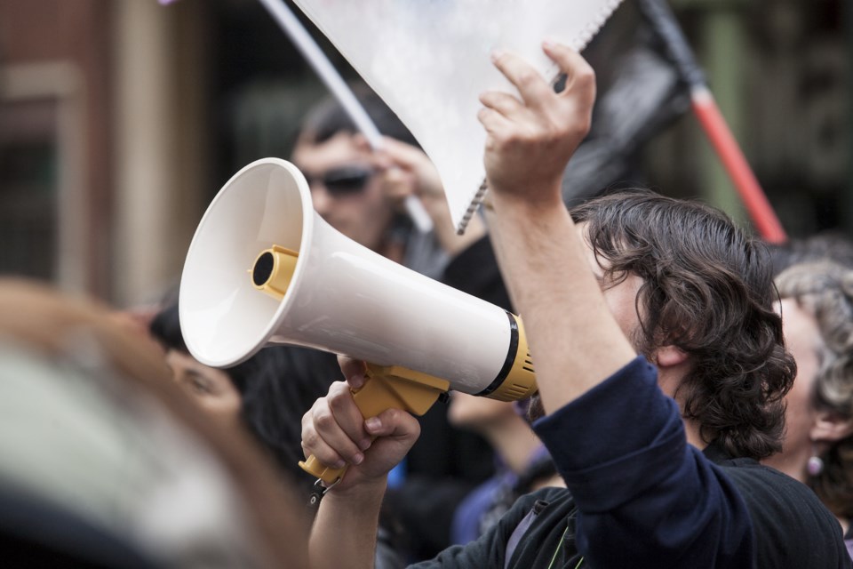 strike picket labour union stock