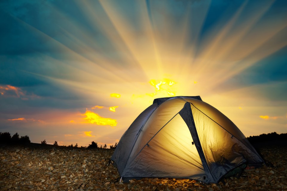 tent camping outdoors