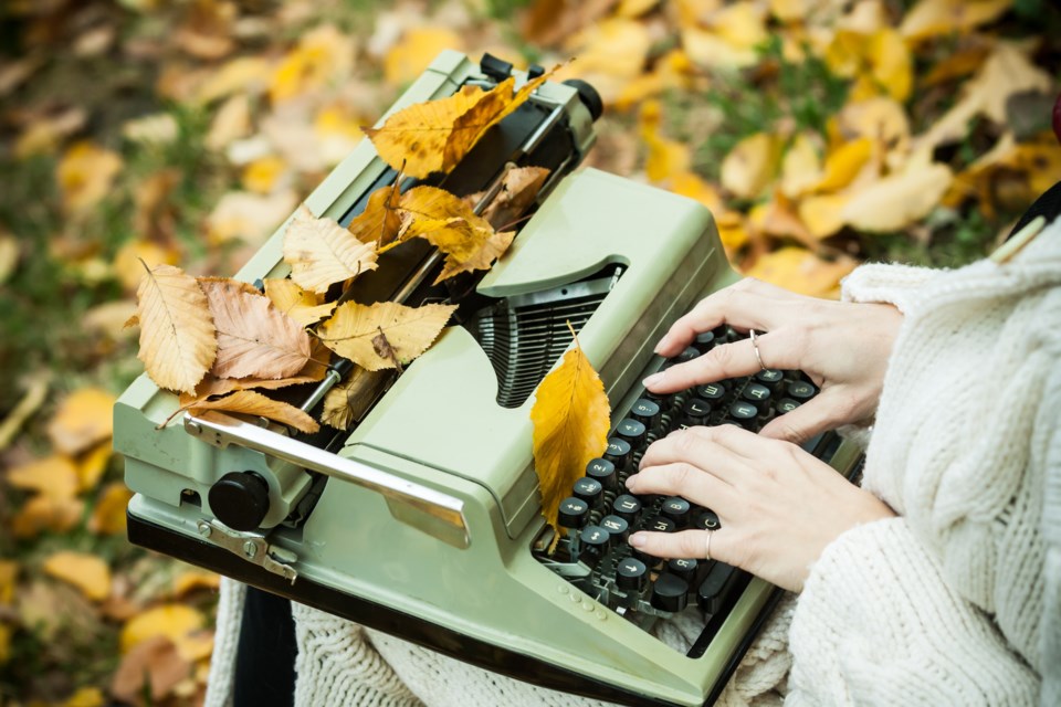 typewriter writing novellist novel