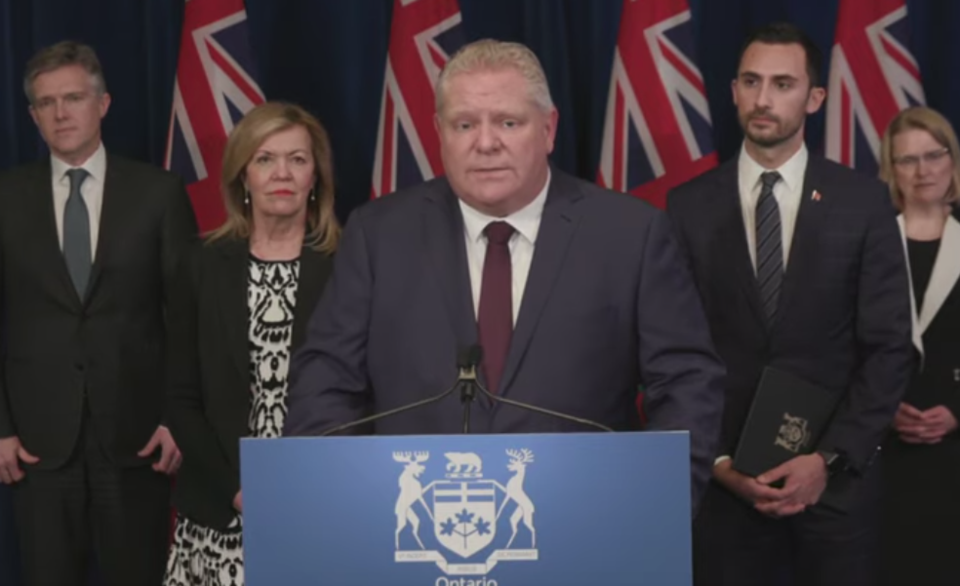 Doug Ford presser March 20 2020