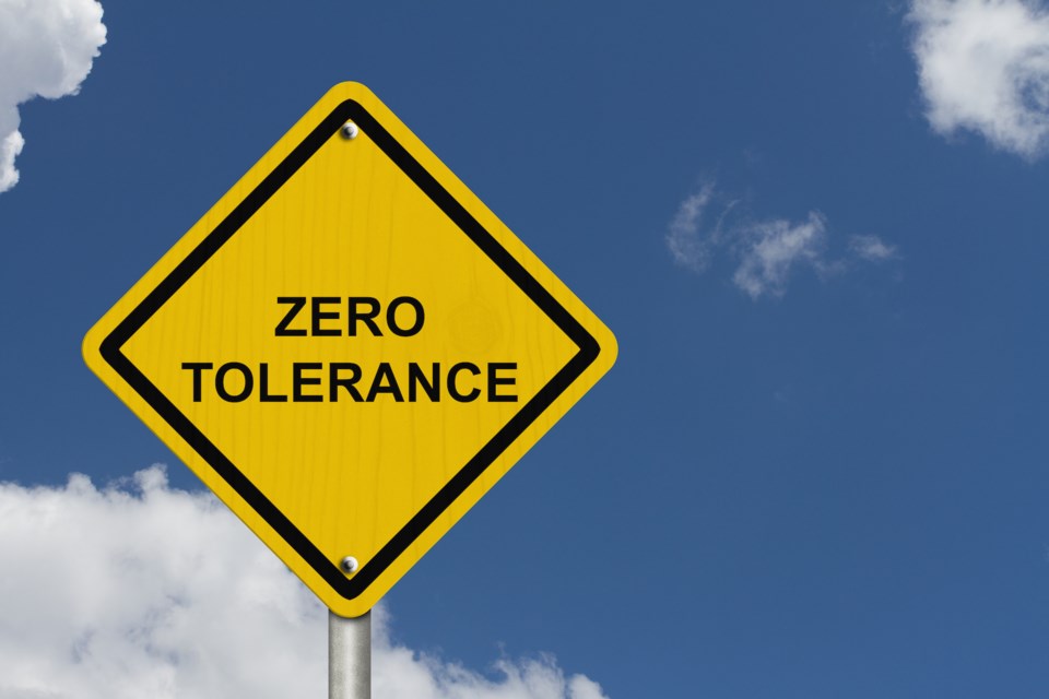 Zero Tolerance shutterstock