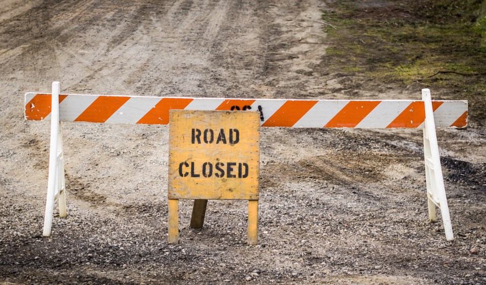 dirt road closed AdobeStock