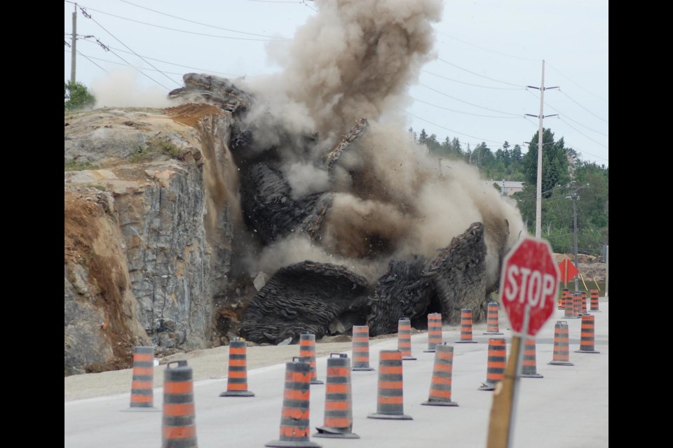 Blasting file photo. By Len Gillis. 