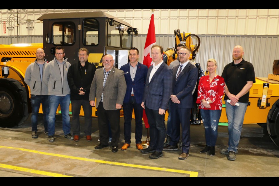 FedNor has invested $1.6 million to continue supporting the Northern Ontario Exports Program (NOEP) to continue for another three years.  The program helps Northern businesses export their products and services around the world. The announcement was made at the Rock-Tech plant in Lively.   ( LEN GILLIS / SMSJ 2020)
