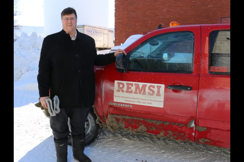 Timmins physician Dr. Tony Kos is the man who created the unique Remote Emergency Medical Services Incorporated (REMSI), based in Timmins to serve the mining industry. It is now called REMSI North. LEN GILLIS / SMSJ2020