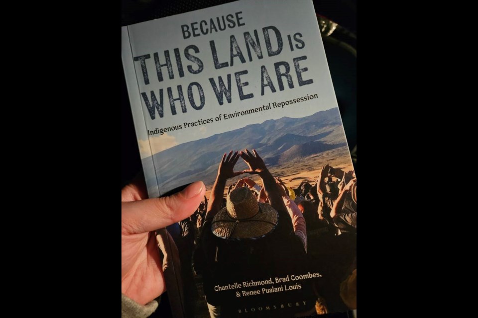 Because This Land is Who We Are was co-written by Chantelle Richmond, Brad Coombes of New Zealand and Renee Pualani Louis of Hawaii.