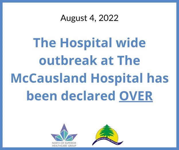 COVID19 outbreak over at wilkes terrace long term care and McCausland hospital