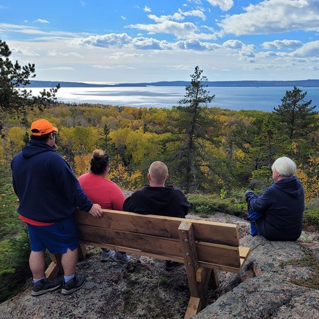 Lake Superior High School Co-op Students built a total of seven benches. (Casque Isles Facebook)