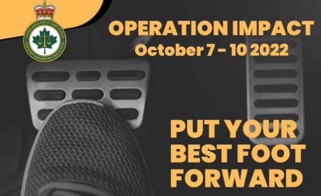 OPP running Operation Impact this Thanksgiving Week-end.
www.facebook.com/cacp.ca