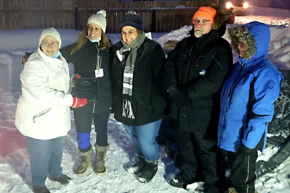 Representatives of the Manitouwadge Food Bank - Recipients of the Citizens of the Year award.