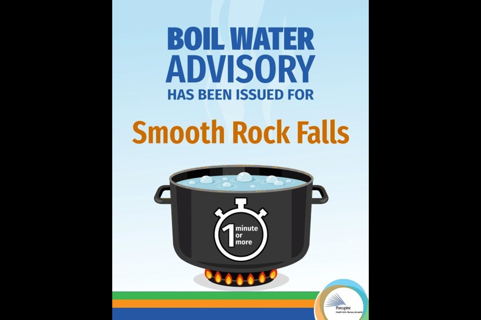 Porcupine Health Unit issues a boil water advisory. 
www.phu.com