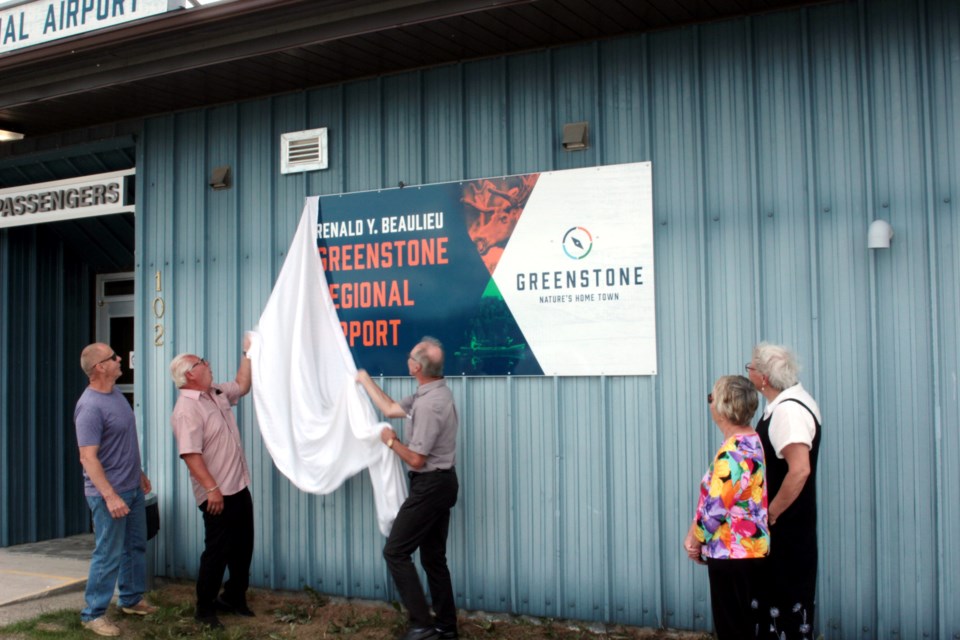 The airport was renamed to honor the work of Renald Y. Beaulieu in brining the municipality together.