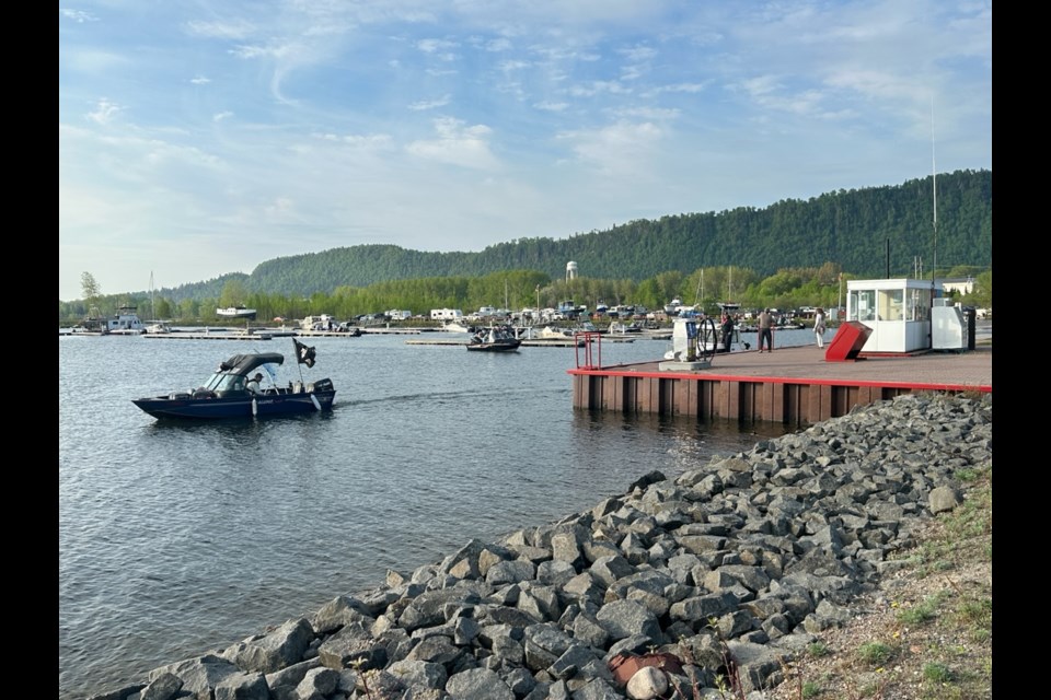 Boats were tagged out and ready to go when the flare signalled the start of the derby