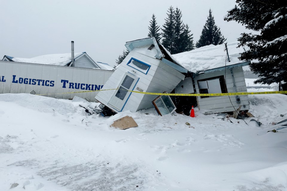 A transport struck two houses in Beardmore along Highway 11