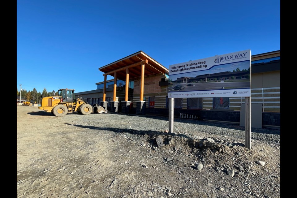 A view of the new community school from the front.

Photo by Austin Campbell.