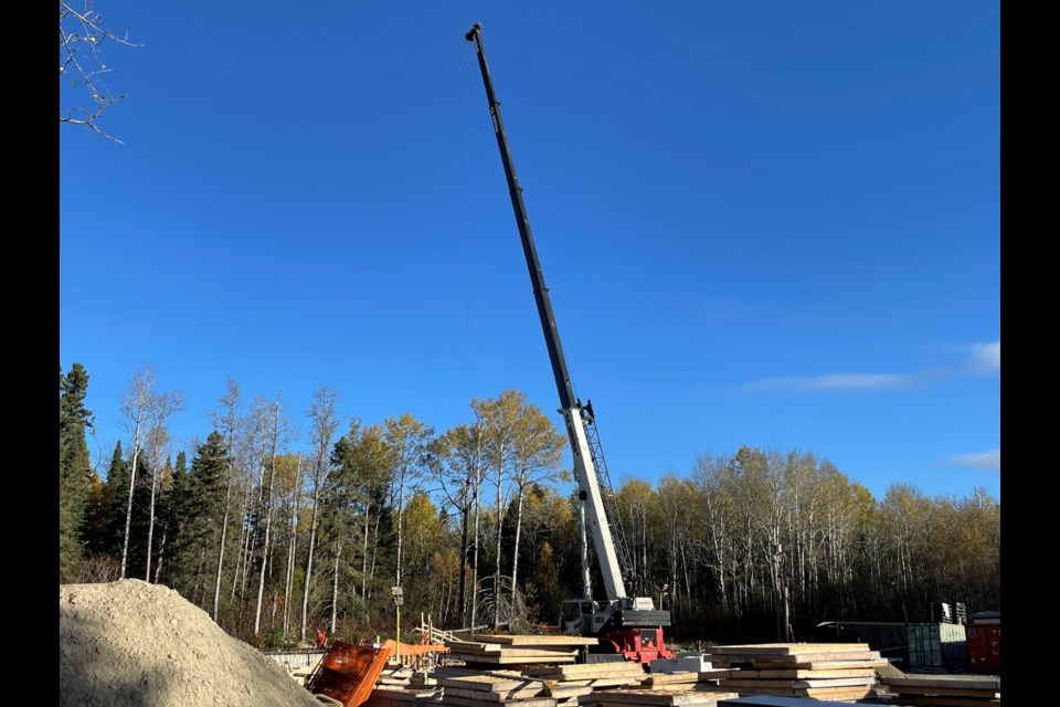 Construction underway on the new water treatment facility.

Photo by Austin Campbell.