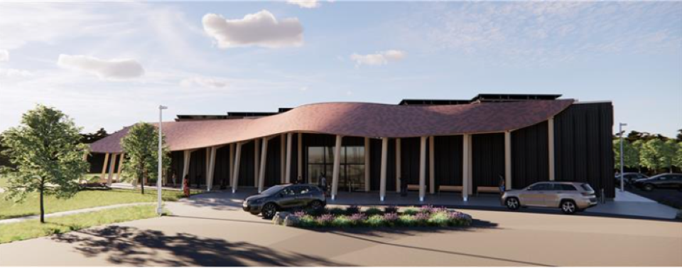A rendering of the proposed design for Parks Canada's new Administration and Visitor Centre in Nipigon.