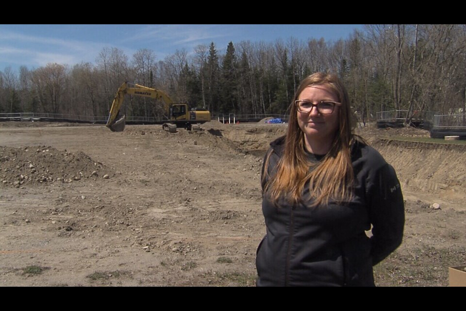 Lisa Nyman, site supervisor for the Administration and Visitors Centre project.