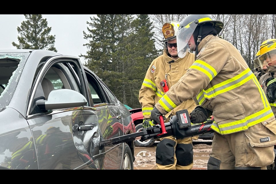 Forty-three trainees participated in the exercise as part of their Eastern U.P./Straits Area Fire Academy program.