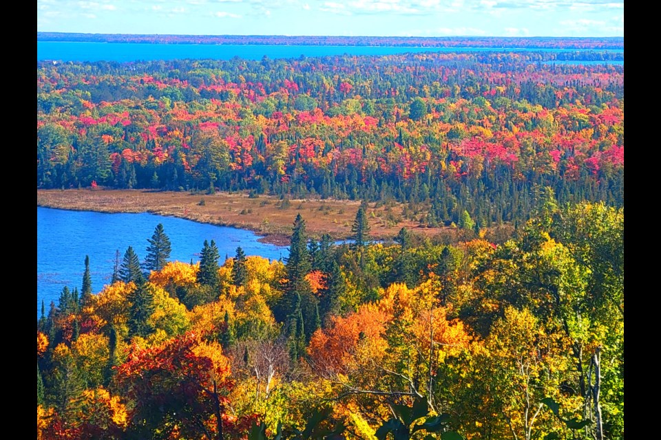 Autumn colors in the Eastern Upper Peninsula in October of 2022