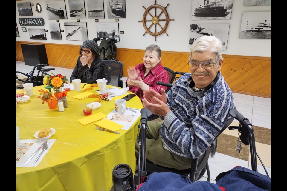 Area seniors enjoyed a Thanksgiving dinner made up of hot roast turkey, creamy mashed potatoes, cranberry sauce, stuffing, and pumpkin pie at Avery Square on Wednesday, Nov. 16, 2022
