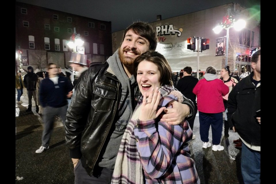 Nicholas Arsenicos proposes to Hailey Cleveland on New Year's Eve 2023, giving her the ring his late father gave his mother.