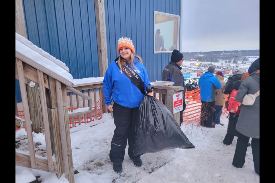 2023 Miss International 500 Queen Camela Kemp, 16, of Brimley is never afraid to get dirty and work hard, even at the 54th running I-500 Snowmobile Race on Saturday, Feb. 4, 2023