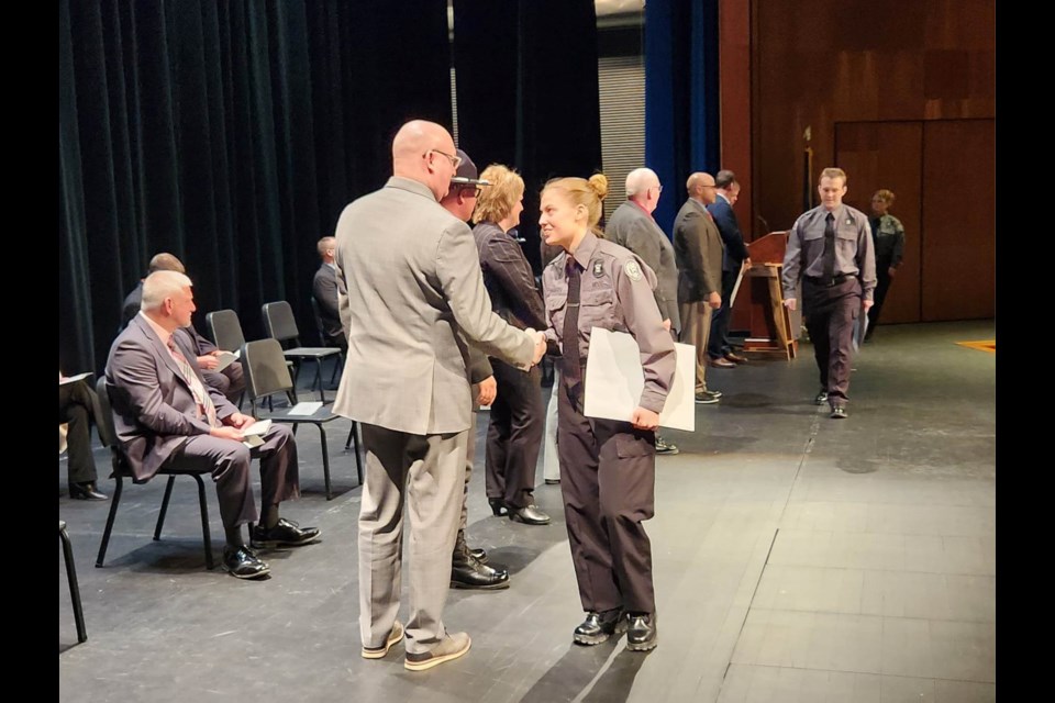 32 new Michigan Department of Corrections (MDOC) correctional officers graduate at Lake Superior State University (LSSU) Arts Center Thursday, March 16, 2023
