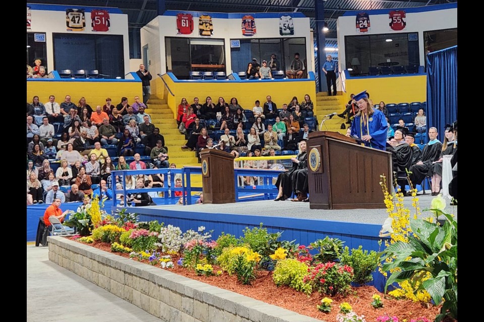 Hannah Brood gives Lake Superior State University (LSSU) Commencement 2023 speech Saturday, May 6